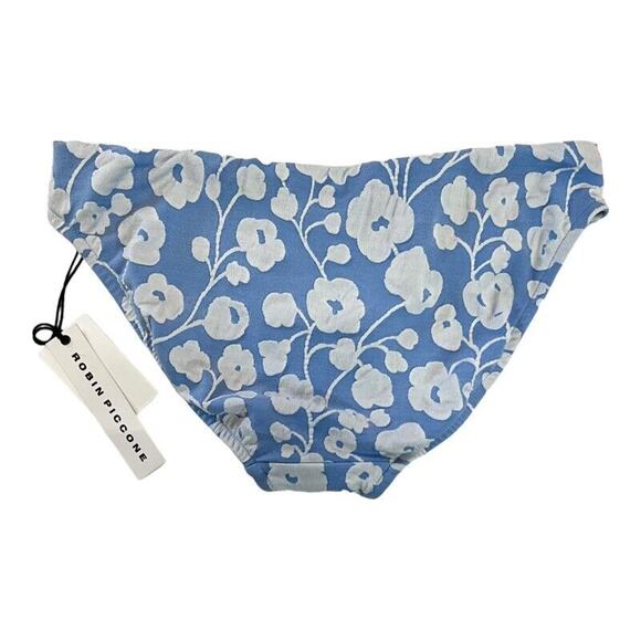 Robin Piccone Sadie‎ Clean Finish Sky Blue Bikini Bottoms Medium NEW $62 - Picture 5 of 6
